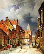 unknow artist, European city landscape, street landsacpe, construction, frontstore, building and architecture. 159